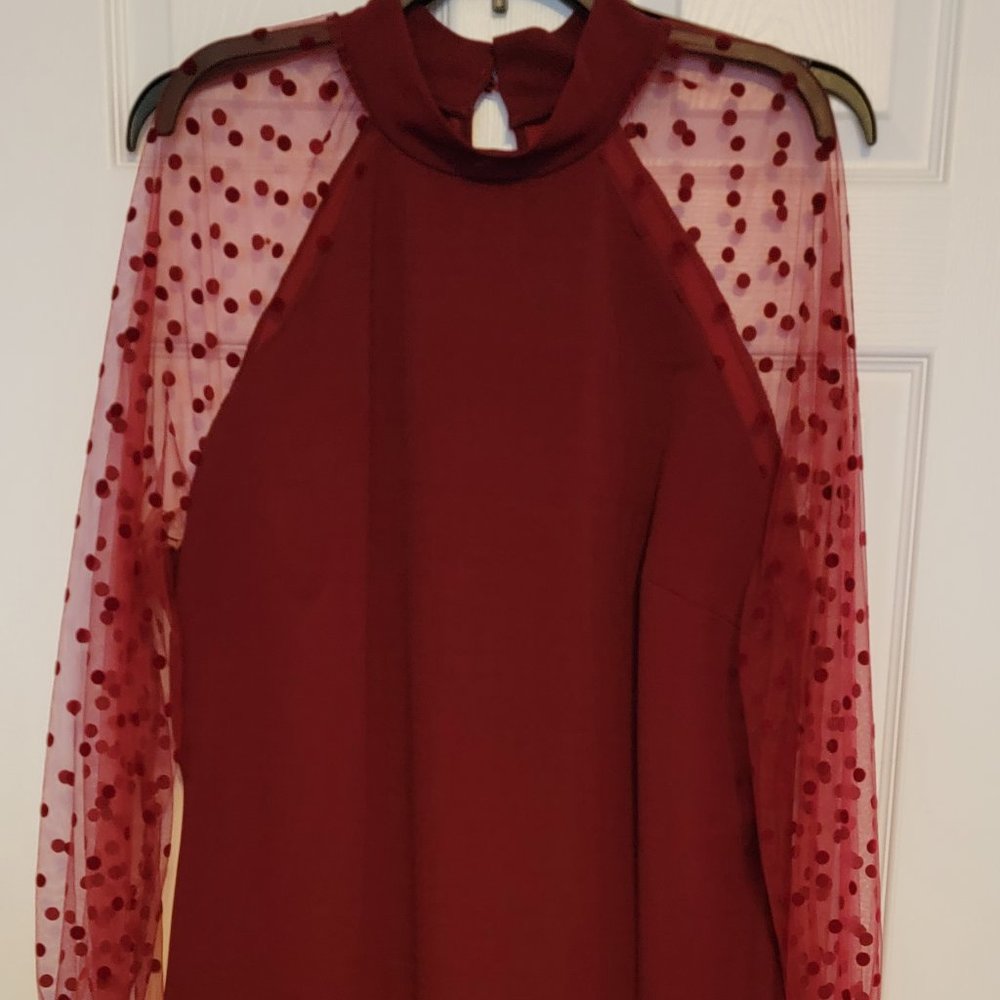 Burgandy pencil dress